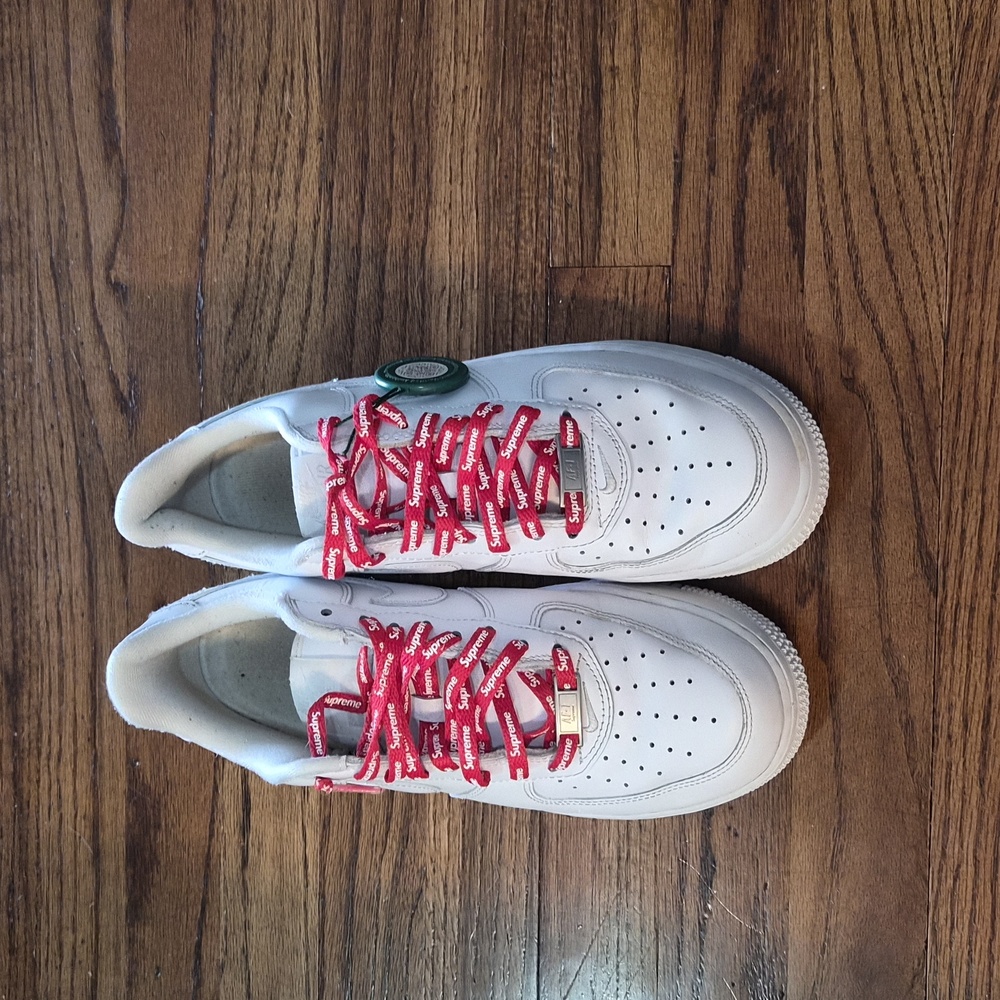 Supreme Kids Sneakers with Red Laces